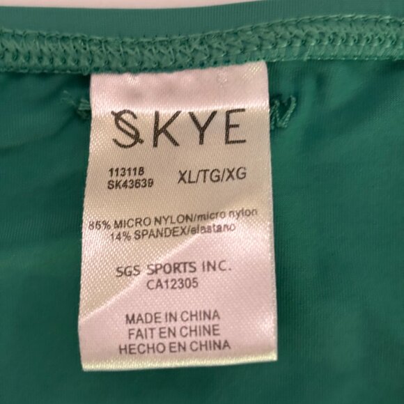 New Skye Alessia Semi High Waist Bikini Bottoms Size XL, Teal - Picture 3 of 4